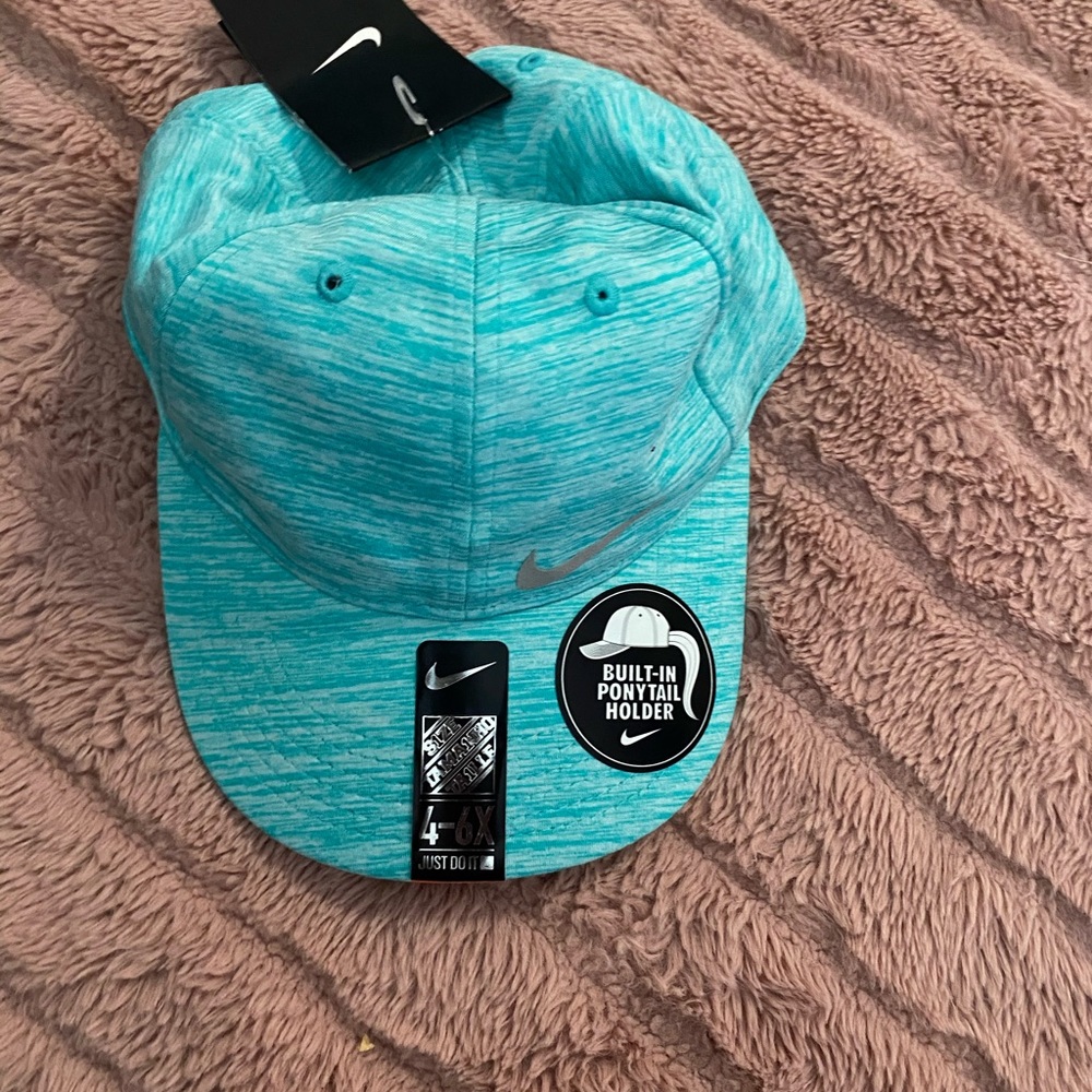 Nike Girls Dri-Fit Hat Built In Ponytail Holder